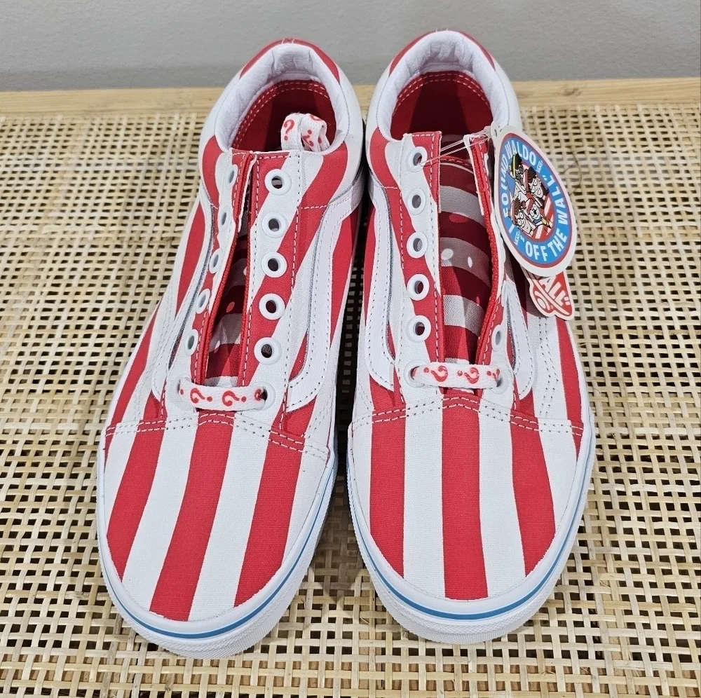Vans Old Skool, (Where's Waldo?) International Stripes, Unisex M5.5, W7, NWT